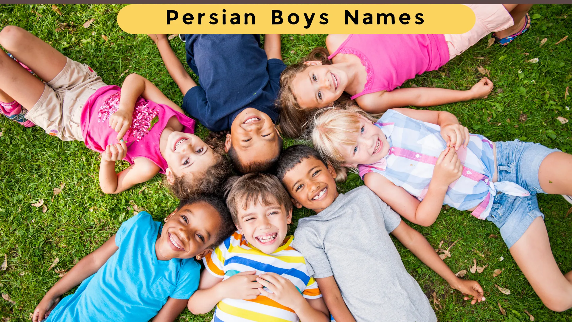 Persian Boys and girls enjoying on the grass