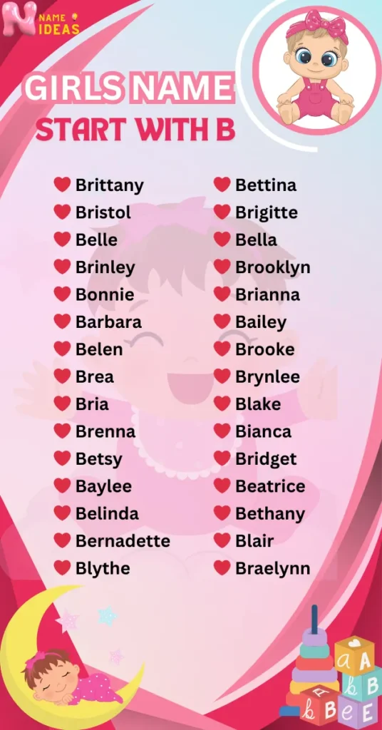 Baby Girl Names Starting With B