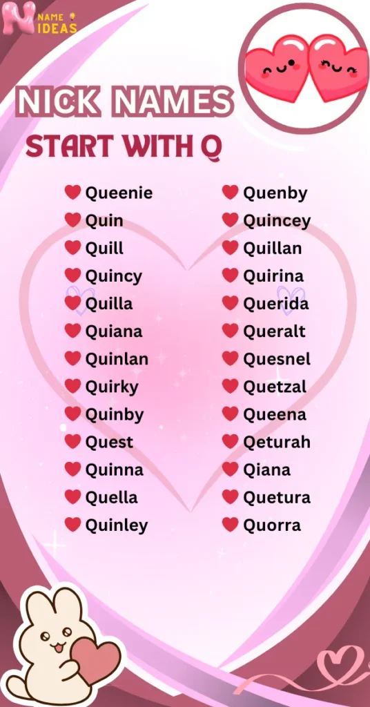 Trendy Nicknames that start With Q